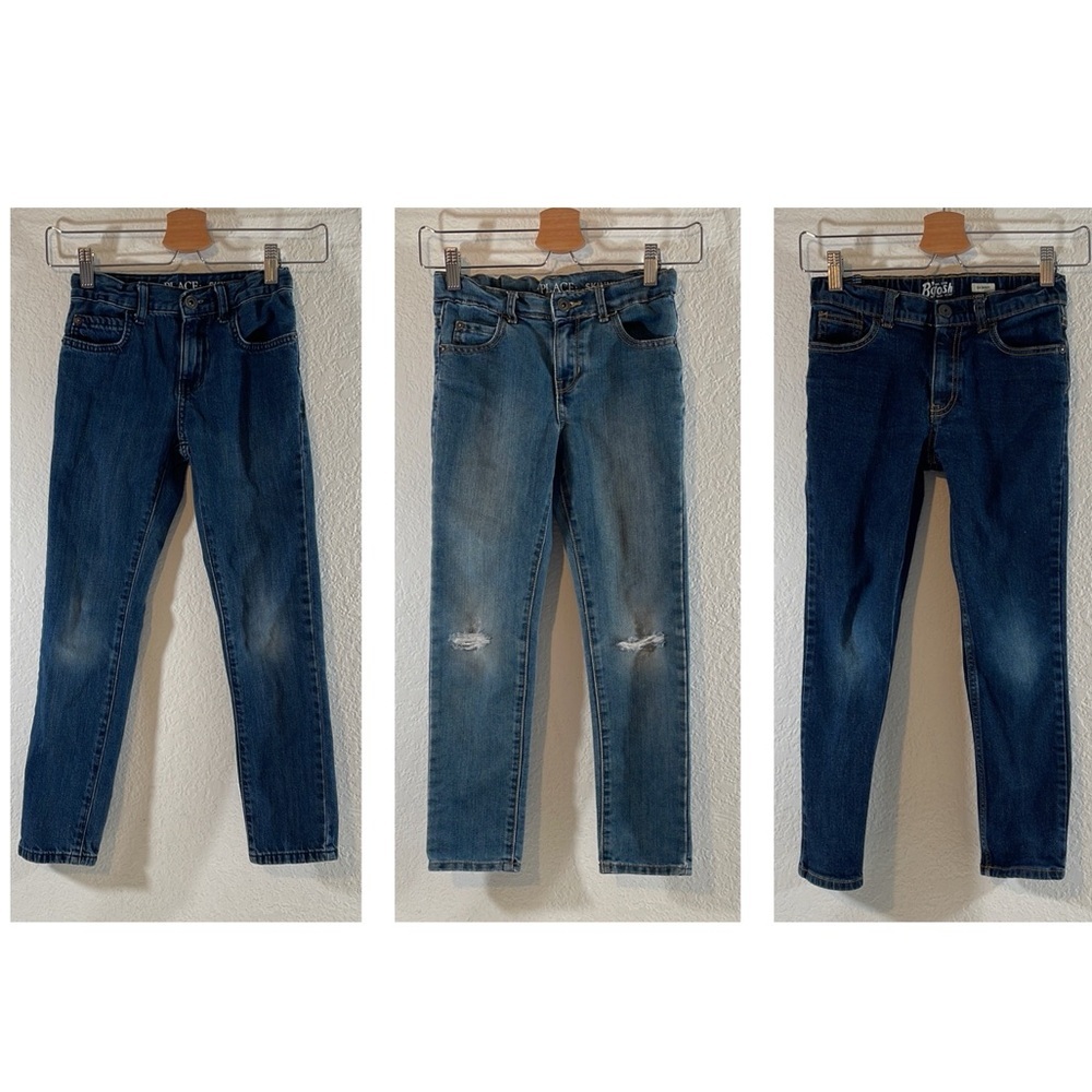 Kids Bundle Lot 3 Denim Jeans Unisex Size 8